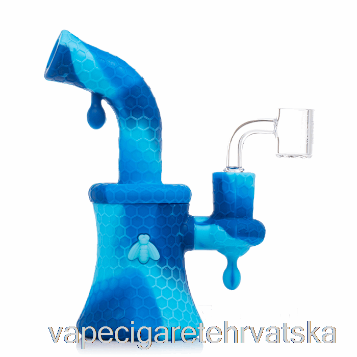 Vape Cigarete Stratus Bee Silikon Dab Rig Mramorno Plava (baby Blue / Blue)